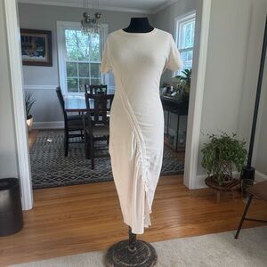 Elegant Cream Midi Dress